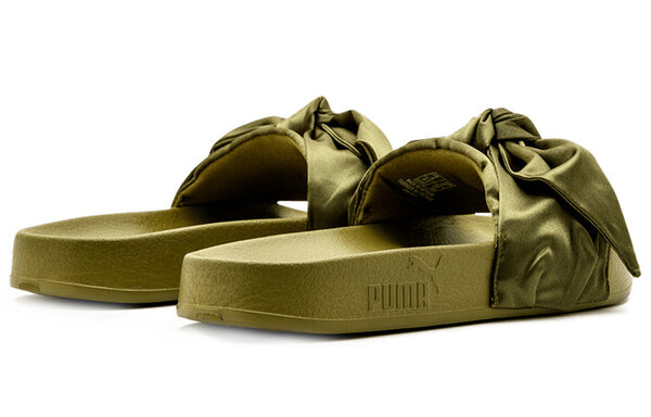 Тапочки fenty x bow slide 'olive' Puma, коричневый — фото 4