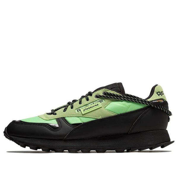 

Кроссовки classic leather trail x pleasure 'neon mint' Reebok, зеленый