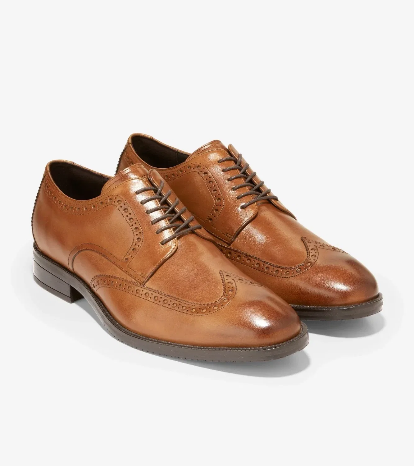 Мужские классические туфли-оксфорды Cole Haan Modern Essentials C34598, коричневые, с перфорацией RHS7892