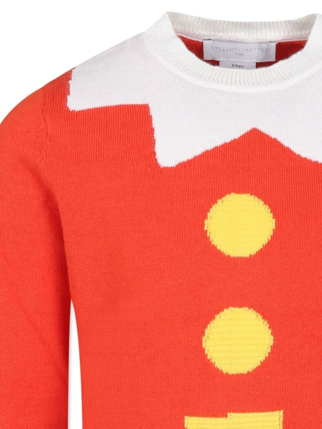 Stella McCartney Kids свитер с изображением Санта-Клауса, красный — фото 3