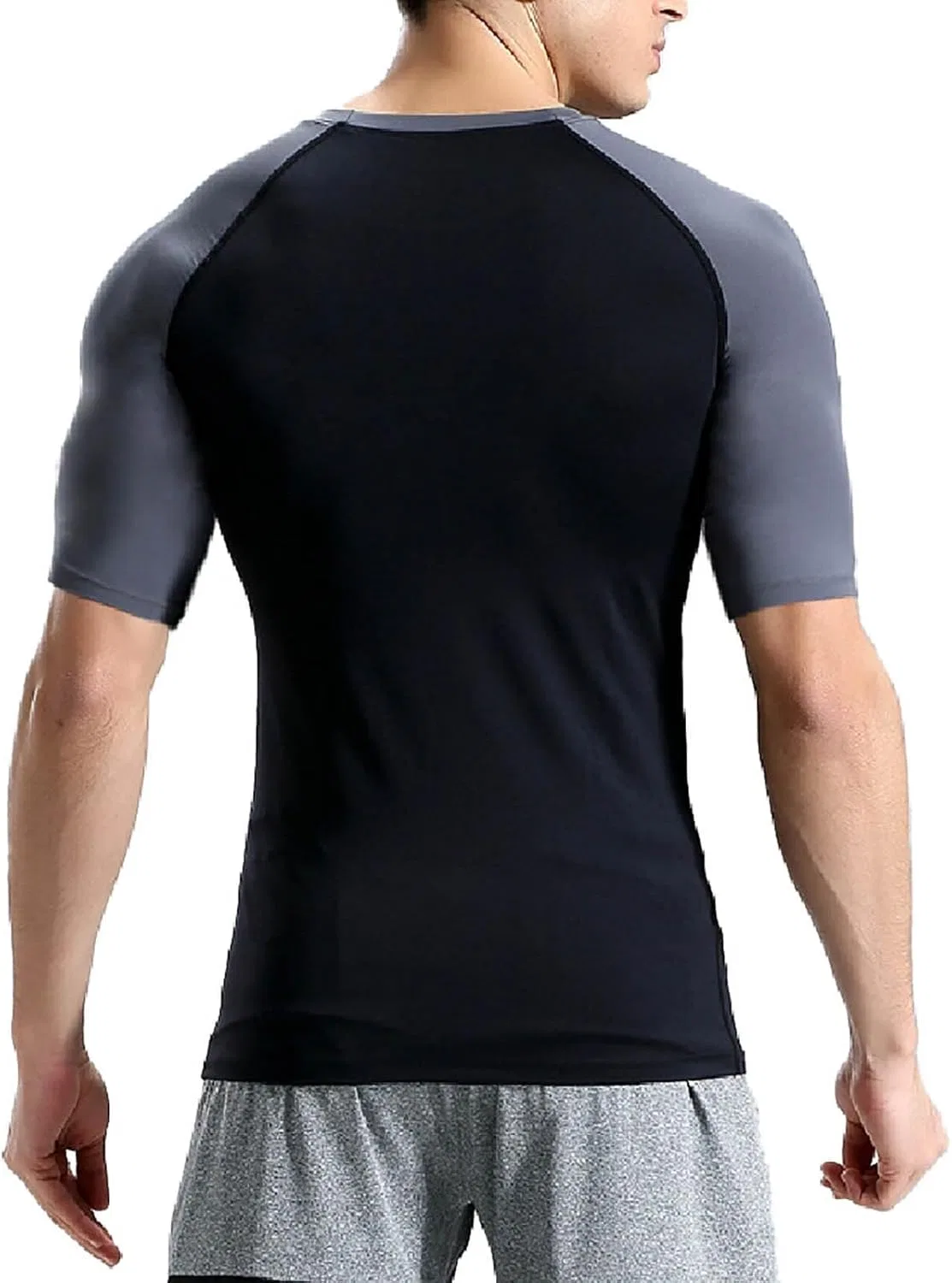 Компрессионная футболка с коротким рукавом, Athletic Muscle Fit, Dark Gray — фото 2