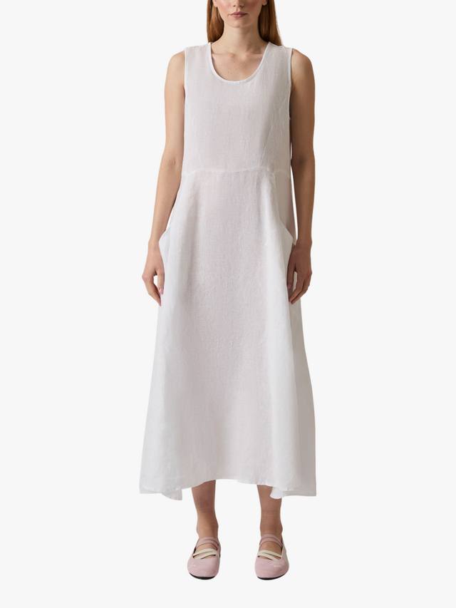 

Льняное макси-платье James Lakeland, White