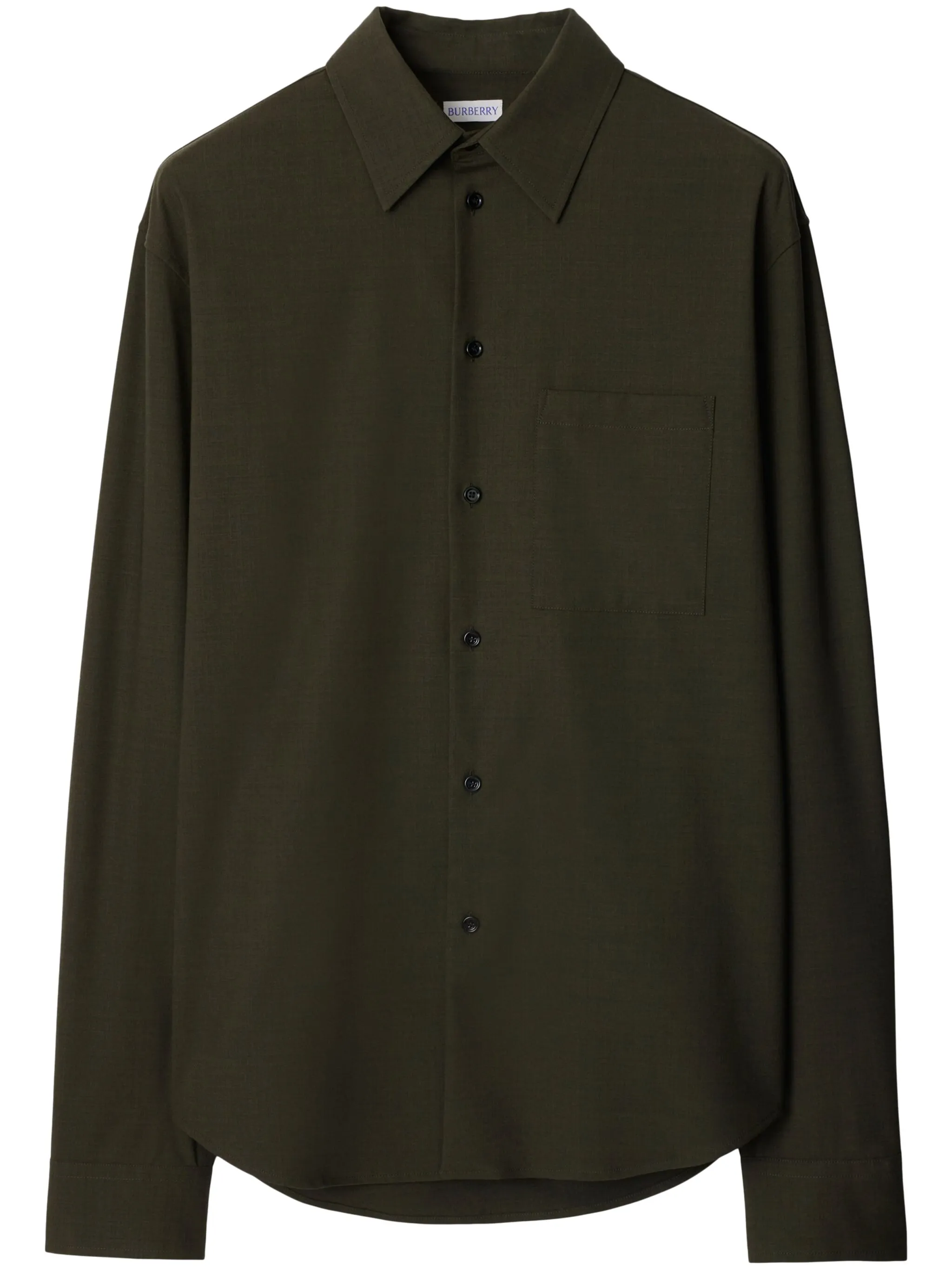 

Шерстяная рубашка на пуговицах Burberry, зеленый