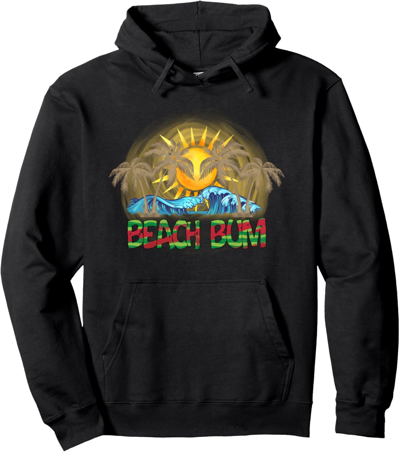 

Солнце, лето, пальмы, пляжная атмосфера, тропическая летняя толстовка Sunshine, Palm Trees, Beach Vibes, Tropical Summer, черный