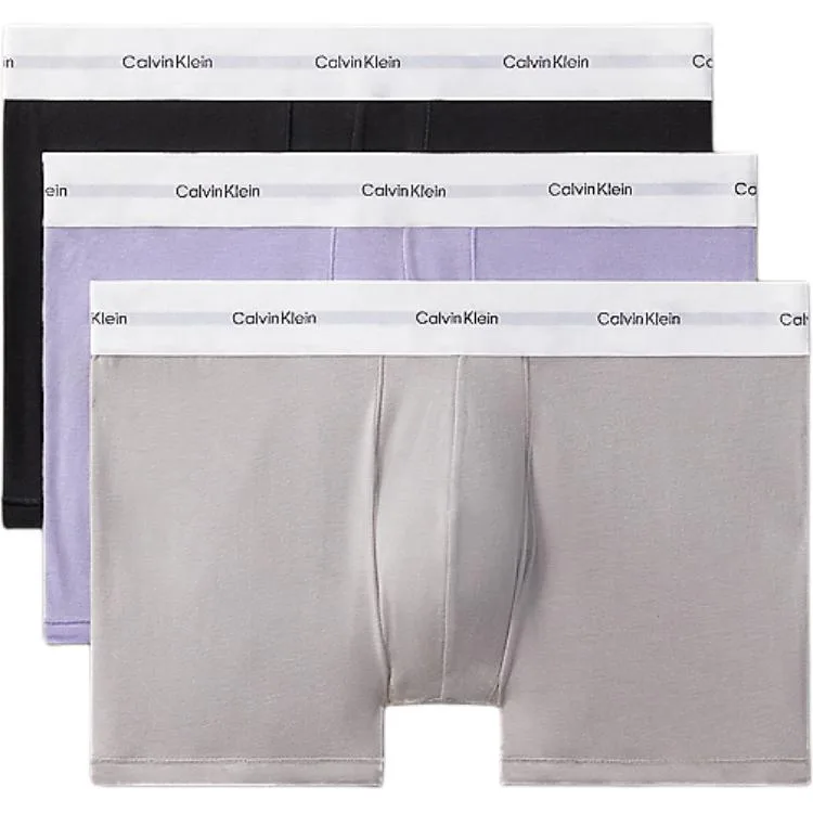 Трусы Europe Version Men's 3 Pack Calvin Klein, 3 pack (черный+фиолетовый+светло-серый)