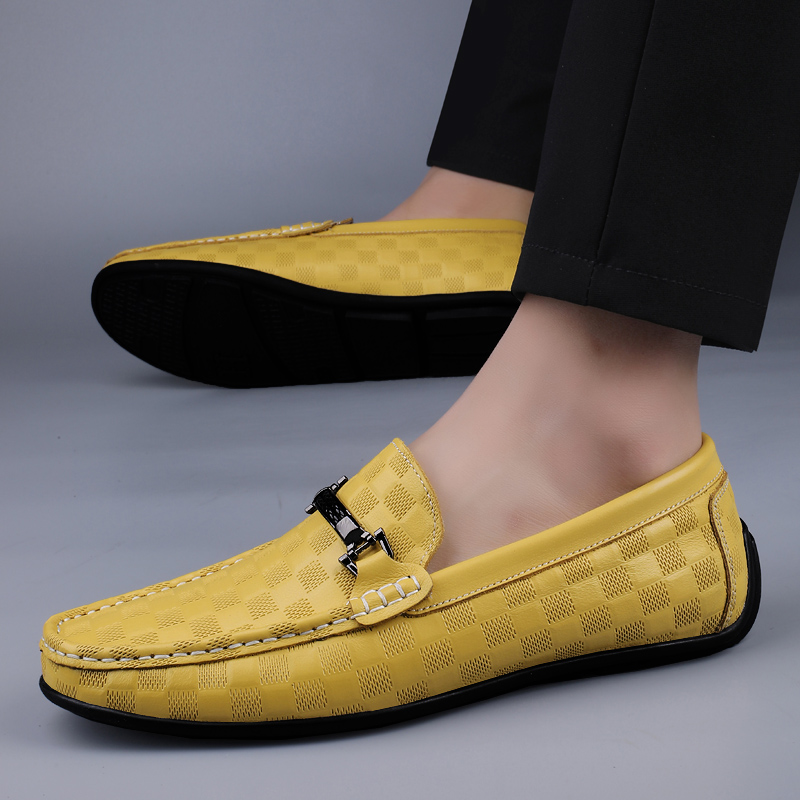 BAGE Мужские повседневные кроссовки Low Top желтые, цвет Yellow — фото 3