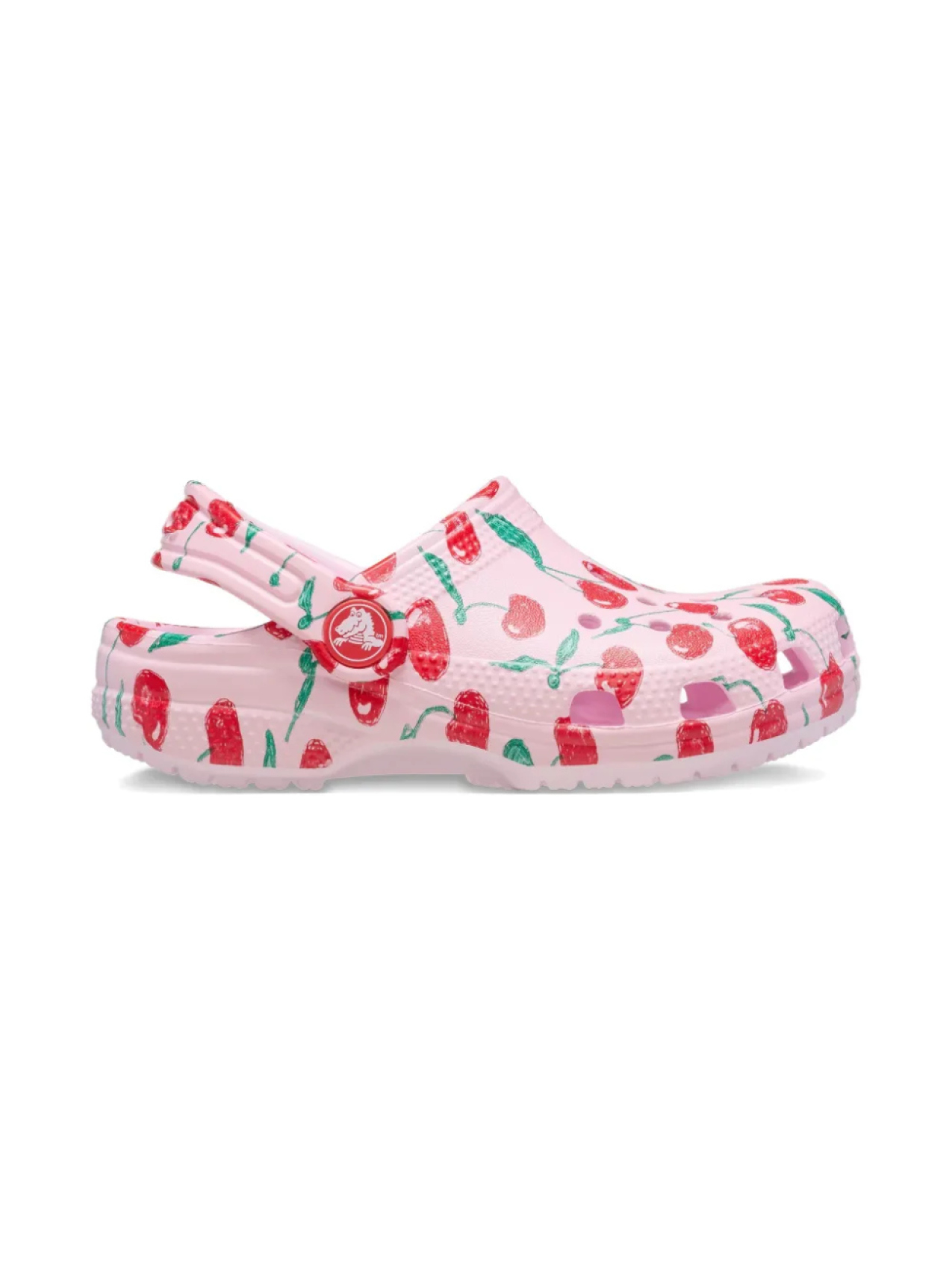 

Сабо Crocs Kids с принтом вишни, розовый