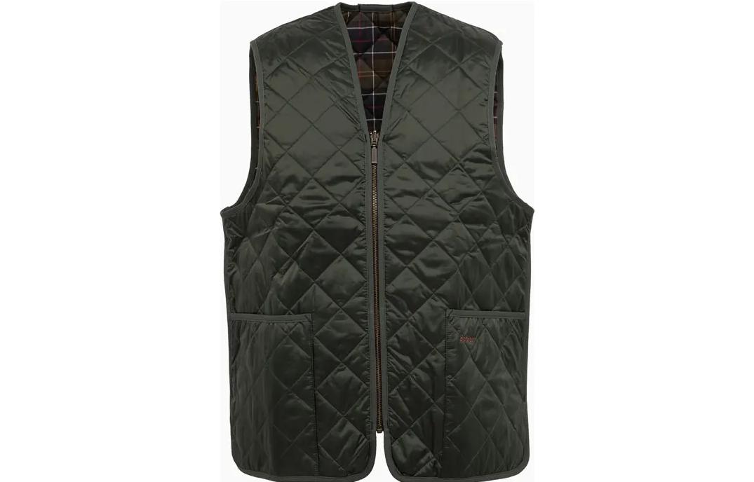 

Стеганый жилет на молнии Barbour, зеленый