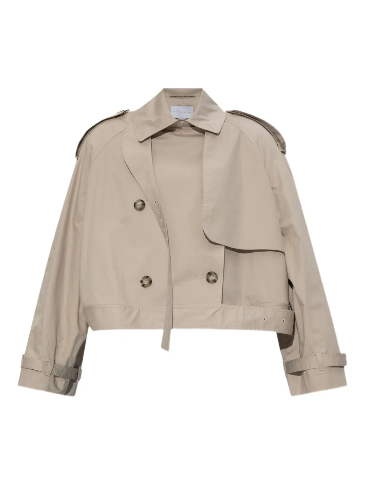 

Укороченный тренч Stella McCartney, нейтральный