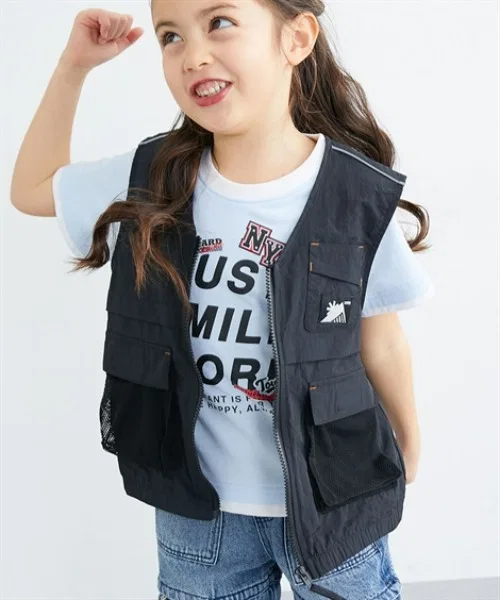 Детская жилетка с карманом для хладагента Nylon Box Silhouette Black — фото 2