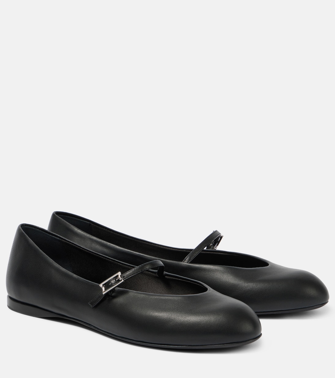 Кожаные балетки Мэри Джейн Max Mara, Nero