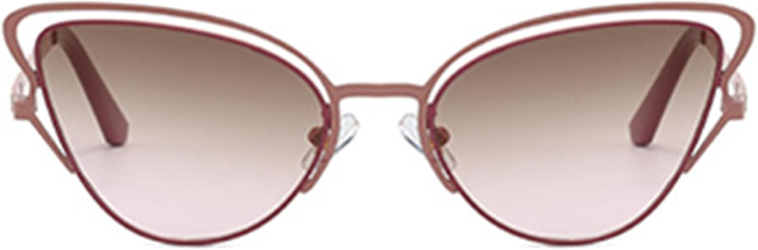 

bullabulling Металлические панк-солнцезащитные очки «кошачий глаз» для женщин и мужчин, дизайнерские коричневые солнцезащитные очки, модные золотые и черные очки, Pink