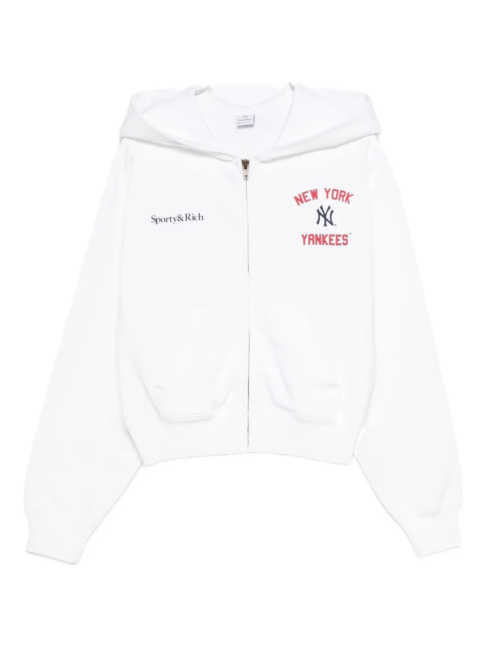 

Укороченная толстовка с капюшоном на молнии Homerun Sporty & Rich, белый