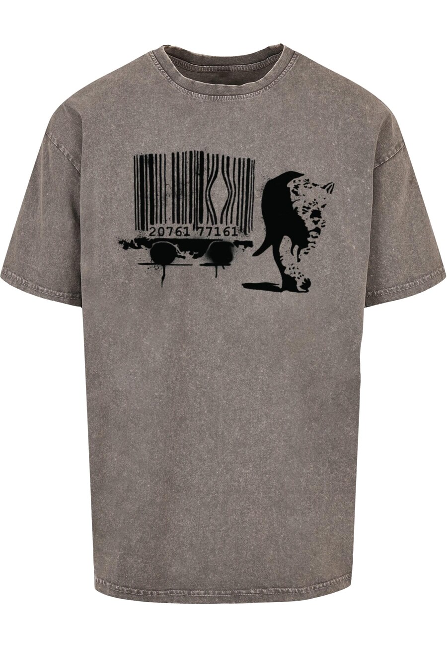 

Рубашка Merchcode Brandalised - Barcode Leopard, серый