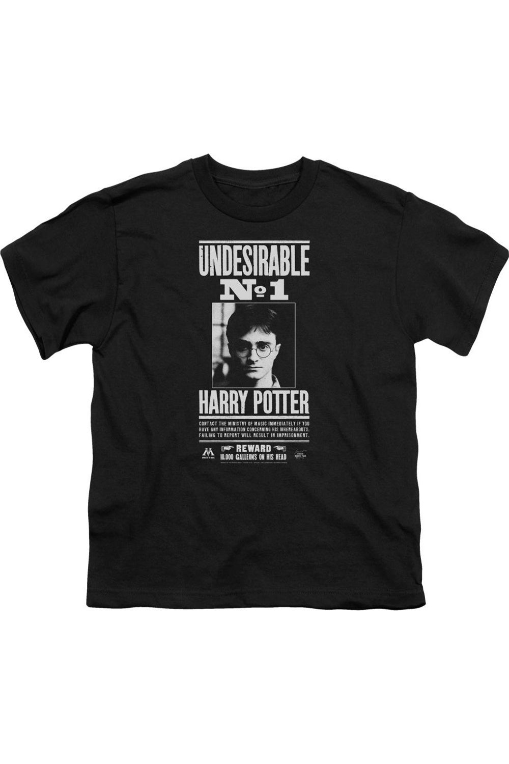 

Футболка с коротким рукавом для детей "Гарри Поттер - Нежелательный номер 1" Gildan, черный