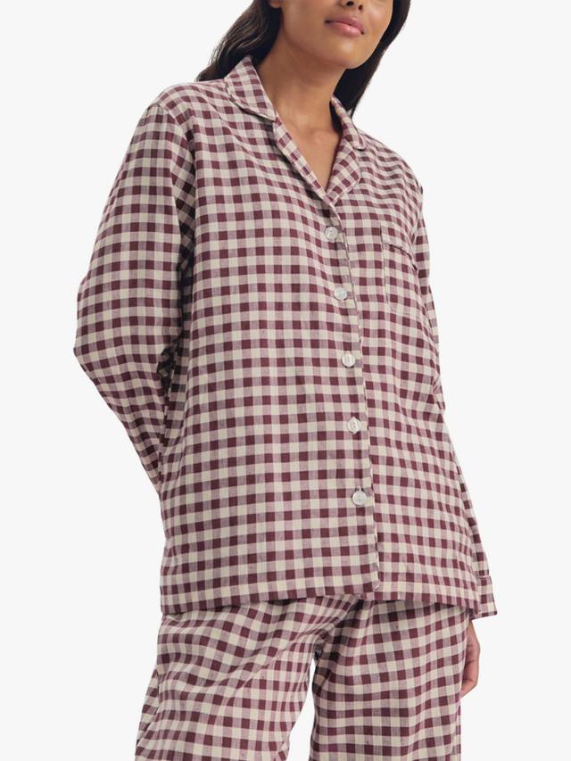 

Комплект пижамы Gingham из льняной смеси Piglet in Bed, Berry