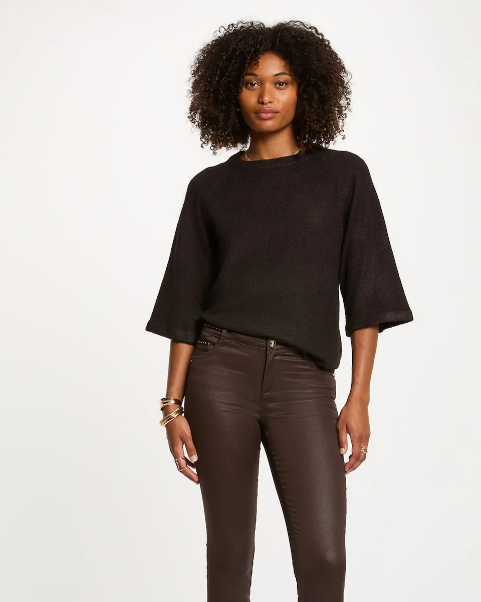 

Женский джемпер большого размера с 3/4 рукавами Morgan, черный