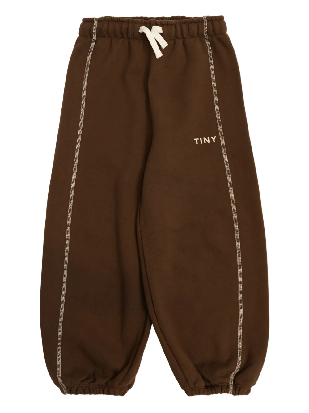 

Контрастные спортивные брюки на шнурке Tiny Cottons, коричневый