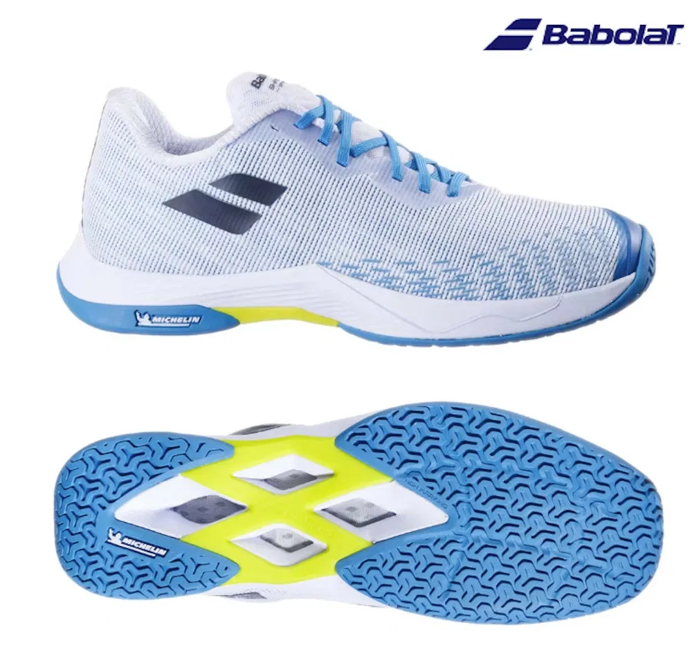 Мужские кроссовки для бадминтона «Shadow Spirit 2» от Babolat, White X Algiers Blue