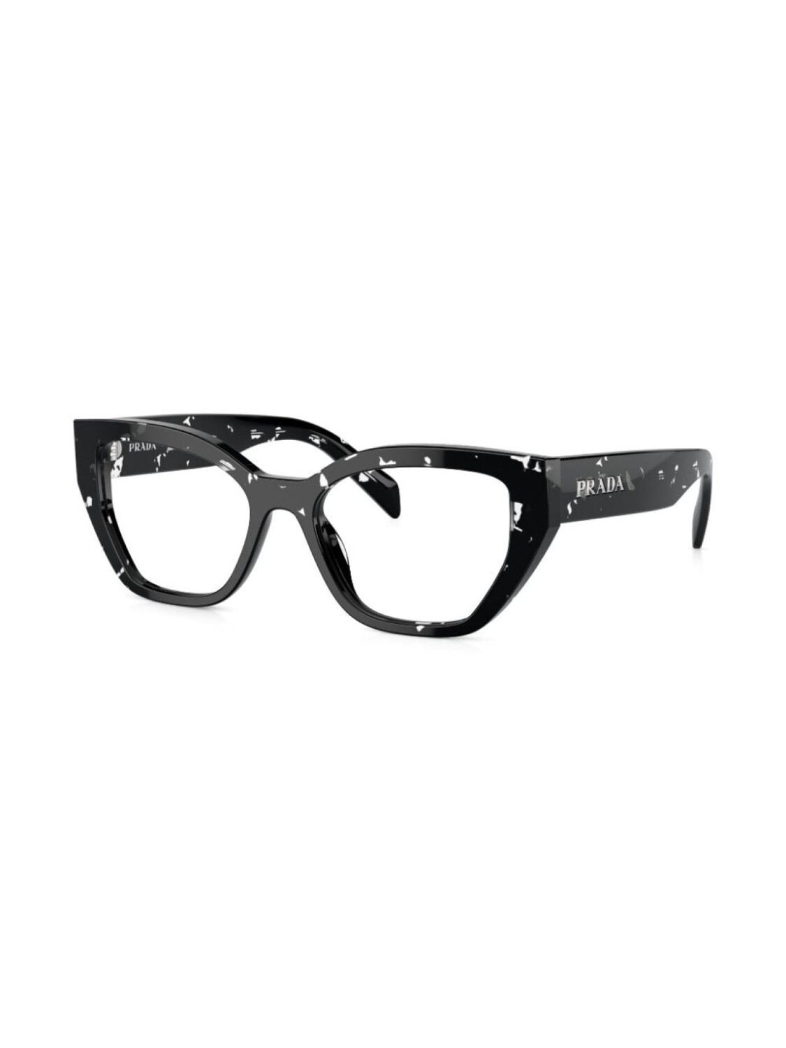 Prada Eyewear очки в геометричной оправе черепаховой расцветки, черный — фото 2