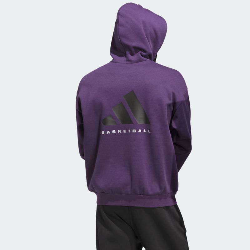 Баскетбольный свитшот FW25 Unisex Adidas, фиолетовый — фото 4