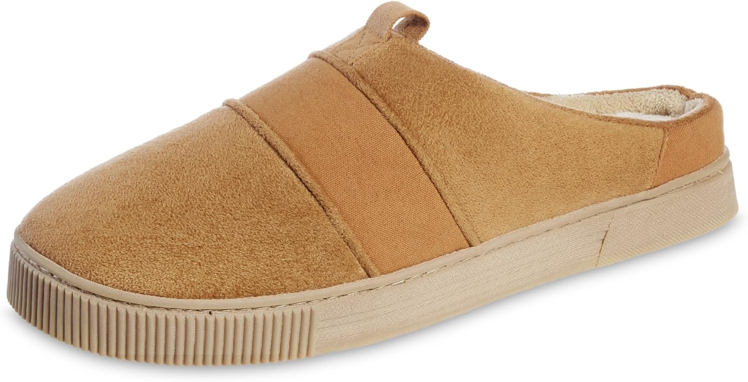 

Мужские домашние/тапочки Isotoner Emmett с верхом из ткани и микрозамши, на толстой подошве, с комфортной стелькой из пены с эффектом памяти, Buckskin