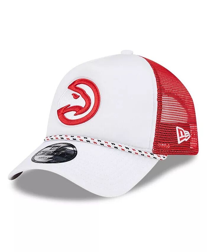 

Мужская белая/красная регулируемая кепка дальнобойщика Atlanta Hawks Court Sport Foam с А-образной рамкой 9FORTY New Era, белый