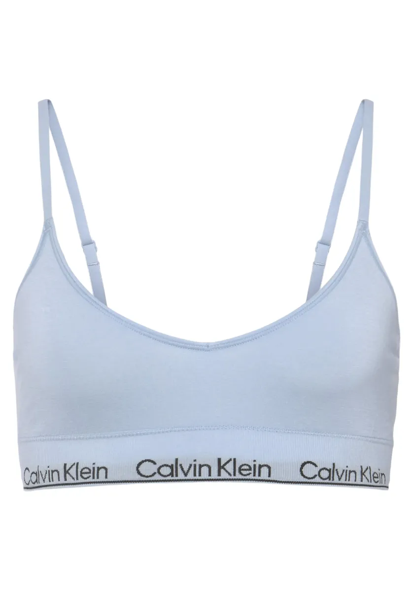 

Треугольный бюстгальтер Calvin Klein Underwear "LGHT LINED TRIANGLE" с надписью логотипа CK, голубой