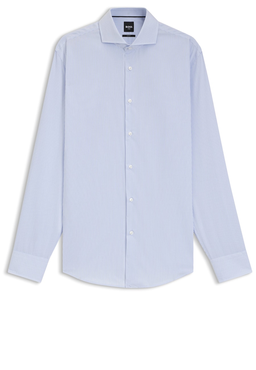 

Рубашка на пуговицах классического кроя BOSS H-Hank, светло-голубой