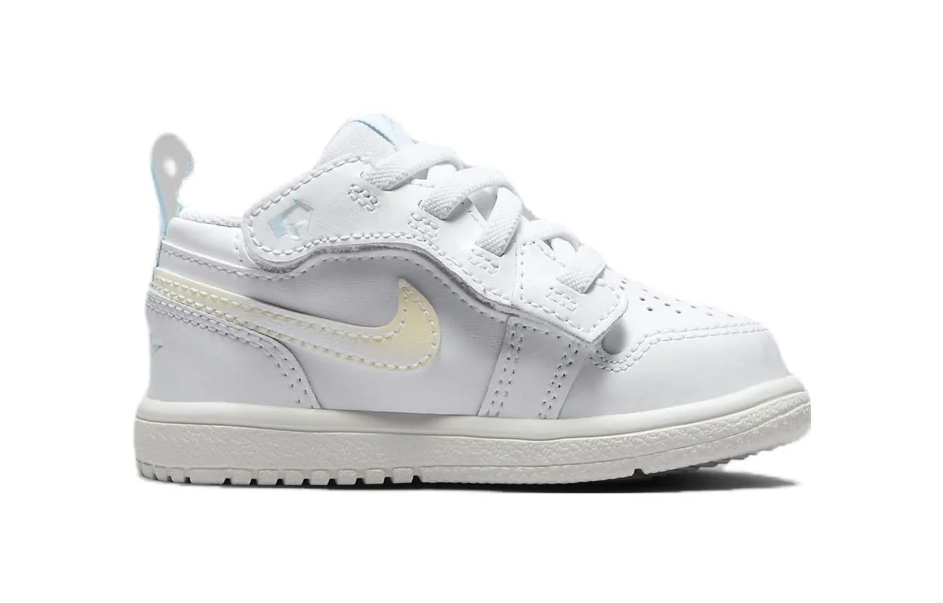 Jordan Air 1 нескользящие амортизирующие низкие кроссовки для малышей Summit White — фото 3