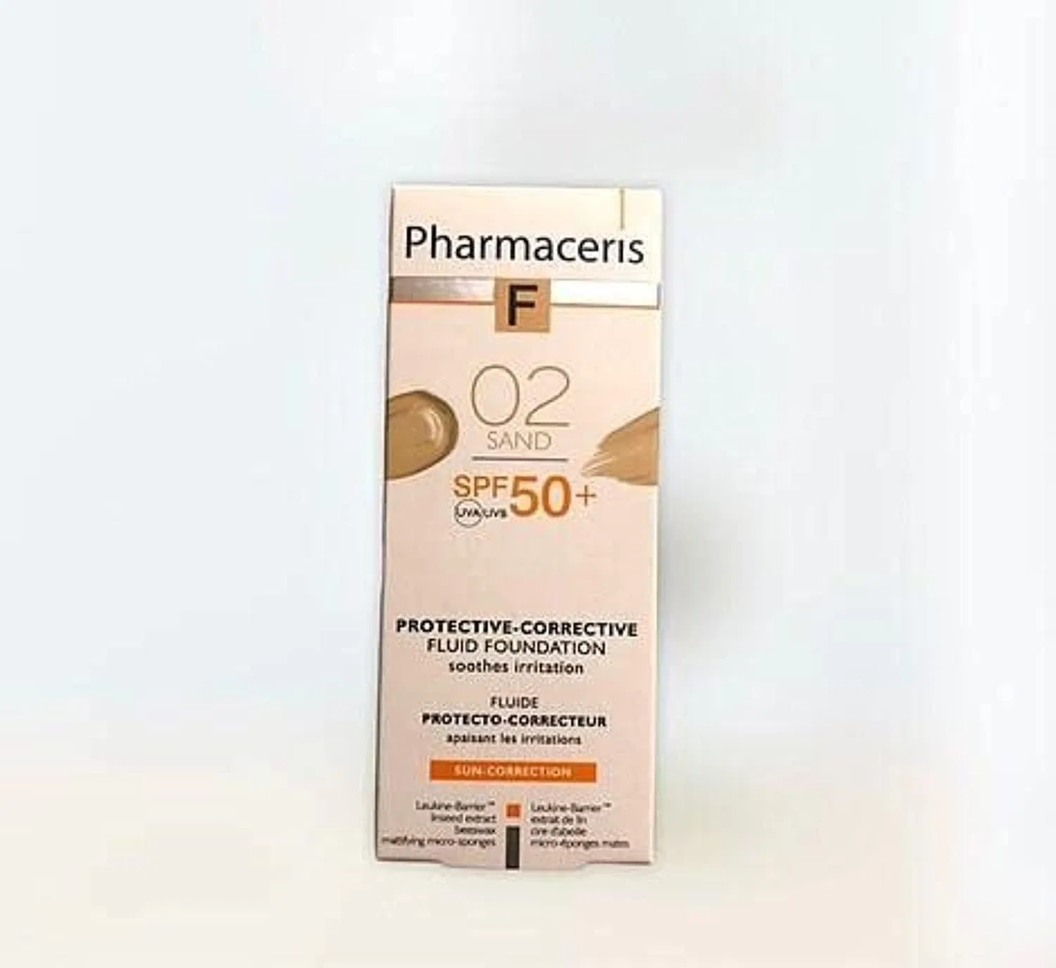Защитно-корректирующий тональный флюид Pharmaceris S-5 SPF50+ (02 Sand) 30 мл Pharmaceris — фото 2
