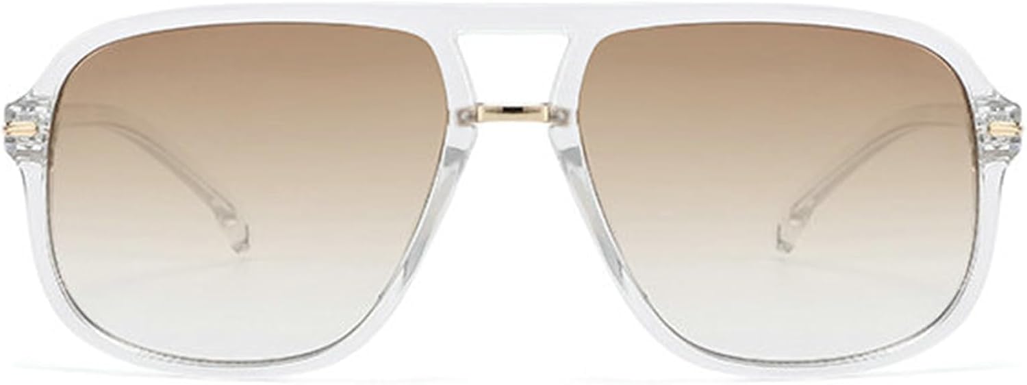 

Солнцезащитные очки Willochra Luxury Oversized Pilot для женщин и мужчин, винтажные квадратные солнцезащитные очки с градиентным переходом, очки для активного отдыха с защитой от УФ-излучения UV400, C6