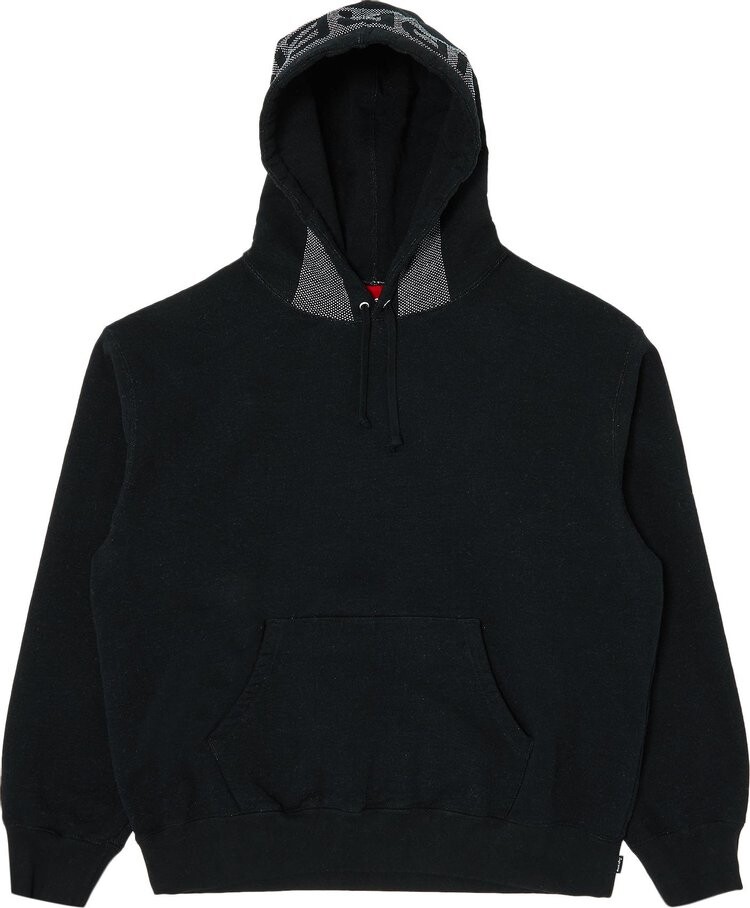 

Толстовка Supreme Jacquard Stripe Hooded 'Black', черный