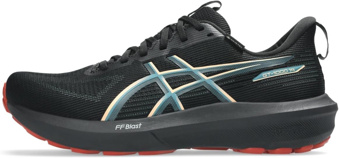 

Беговые кроссовки ASICS GT-1000 14 для мужчин, черно-абрикосовый