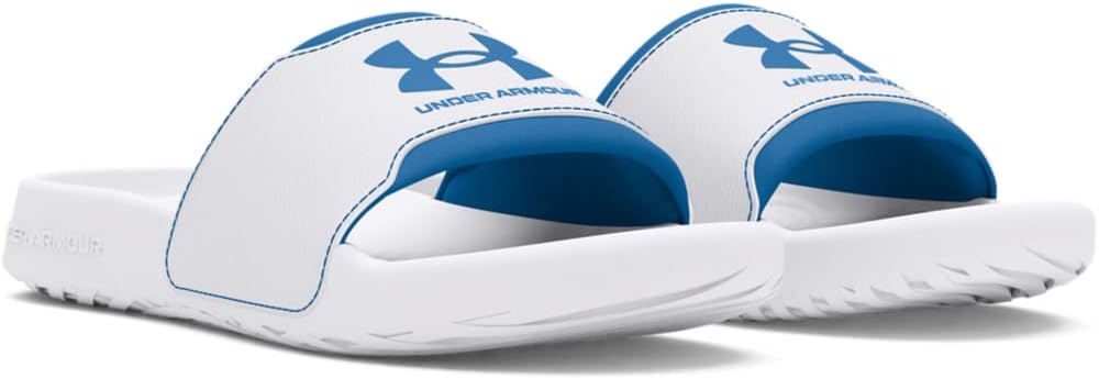 Under Armour мужские слайды Ignite Select, (101) White/White/Viral Blue — фото 2