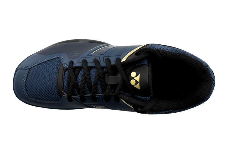 Антискользящие износостойкие низкие бадминтонные кроссовки мужские Navy Blue Gold YONEX, Navy Blue Lapis Lazuli — фото 3