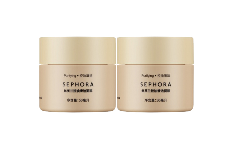 

Очищающая маска для лица с контролем жирности подтягивающая для всех типов кожи 50мл/50мл*2 Sephora