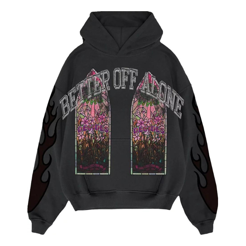 

Худи Who Decides War x A Boogie Wit Da Hoodie Better Off Alone Hoodie 'Black', черный