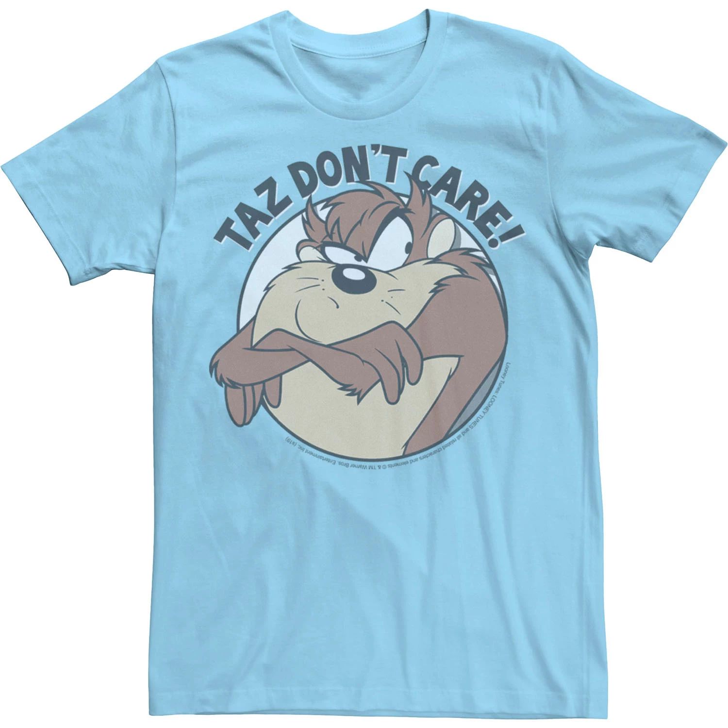 

Мужская футболка с портретом Looney Tunes Taz Don't Care Licensed Character