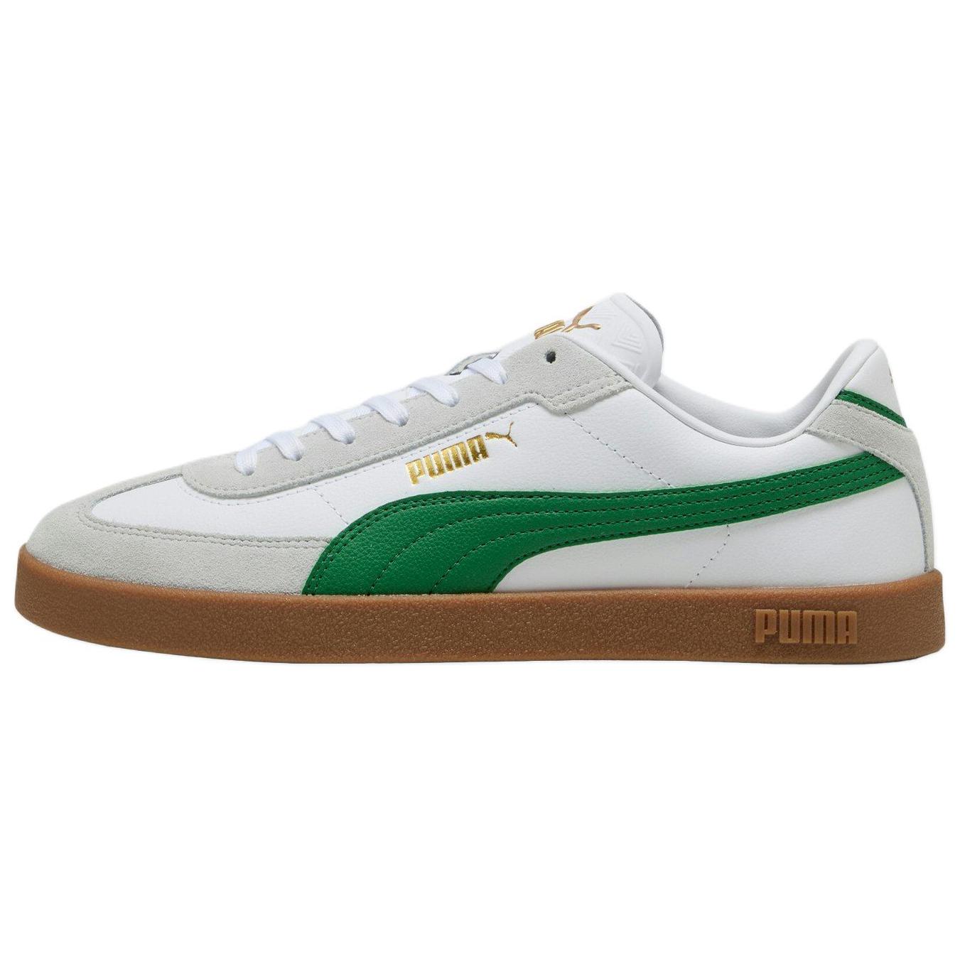 

PUMA Низкие износостойкие скейтбордические кроссовки Club, мужские, белые, зеленые