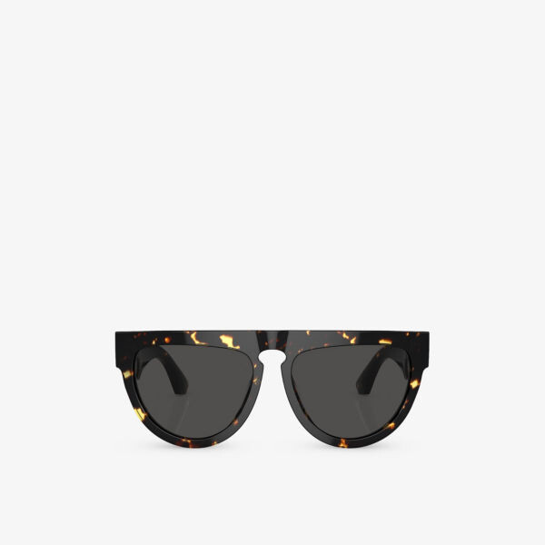 

Солнцезащитные очки Be4416U с нестандартной оправой из ацетата Burberry, коричневый