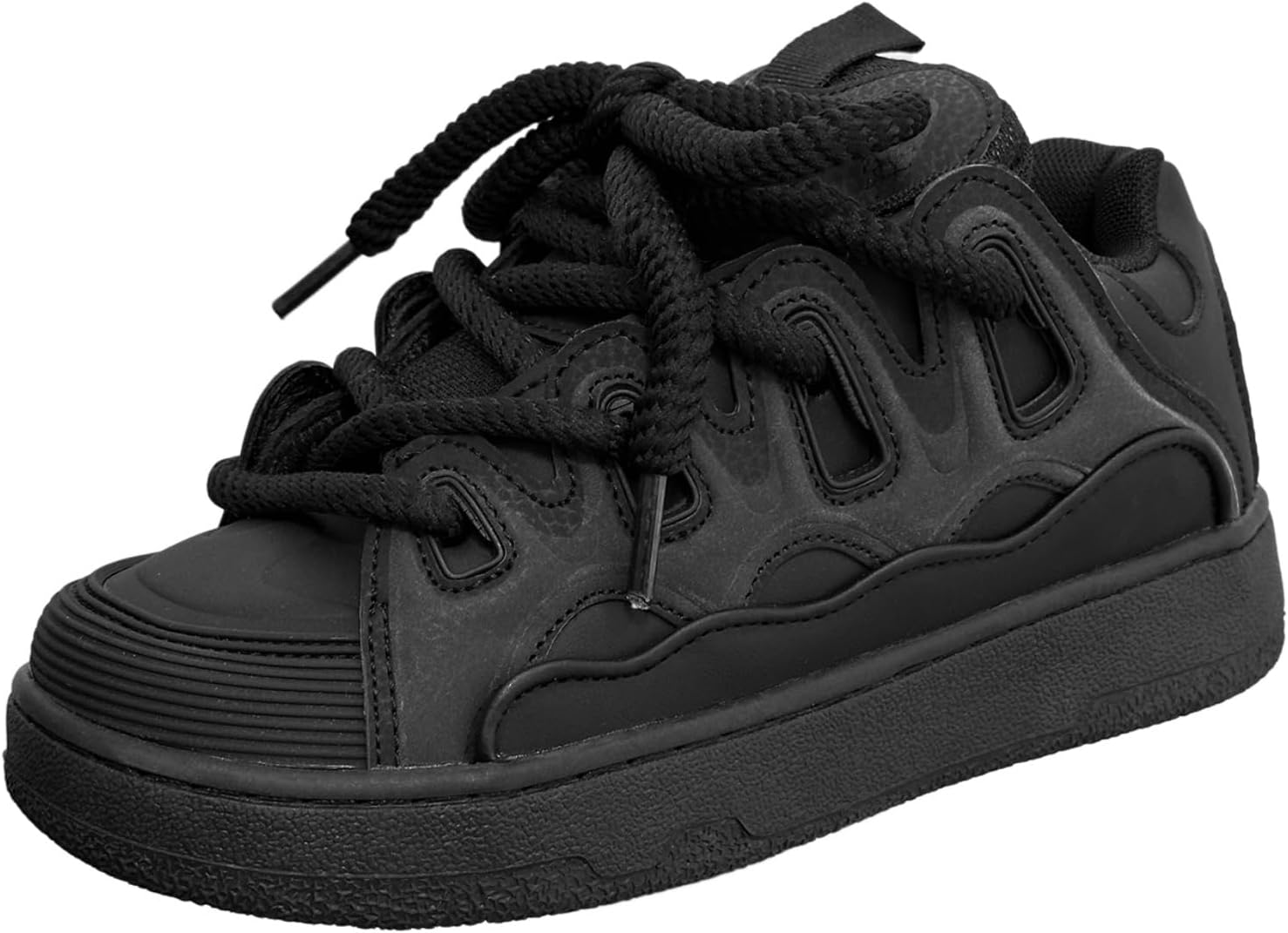 

Милые кроссовки Y2K, массивные кроссовки для женщин, противоскользящие, удобные, для путешествий и спорта на открытом воздухе, унисекс, размер US 5.5-9.5 Generic, черный