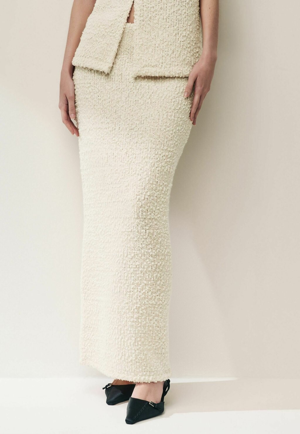 

Юбка макси COSY TEXTURED BOUCLE COLUMN REGULAR FIT Next, белый