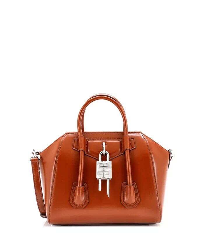 

Мини-сумка Antigona Lock из кожи Pre-Owned Givenchy, коричневый