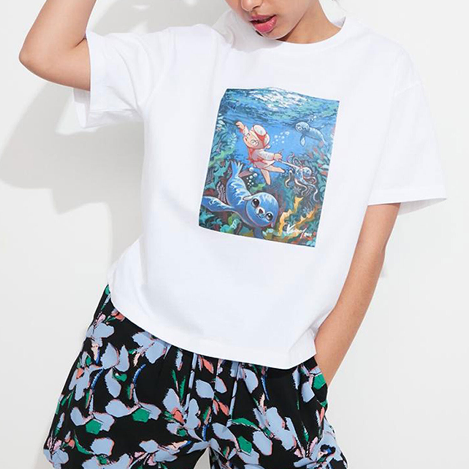 X POP MART SS23 Футболка женская белая Uniqlo — фото 3