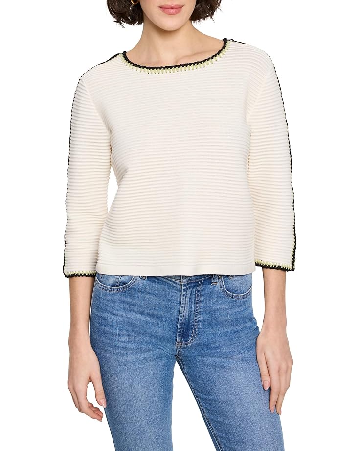 

Свитер NIC+ZOE Ottoman Stitched Sweater, цвет Classic Cream
