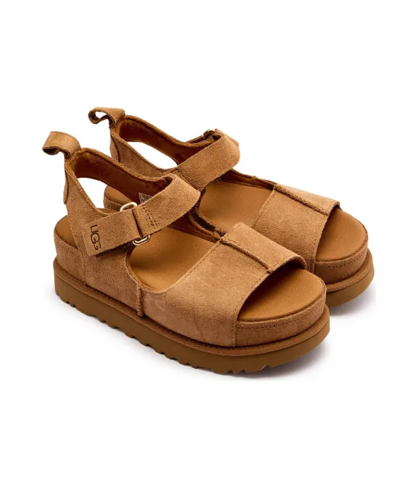 Кожаные сандалии с золотой звездой Ugg, коричневый — фото 3