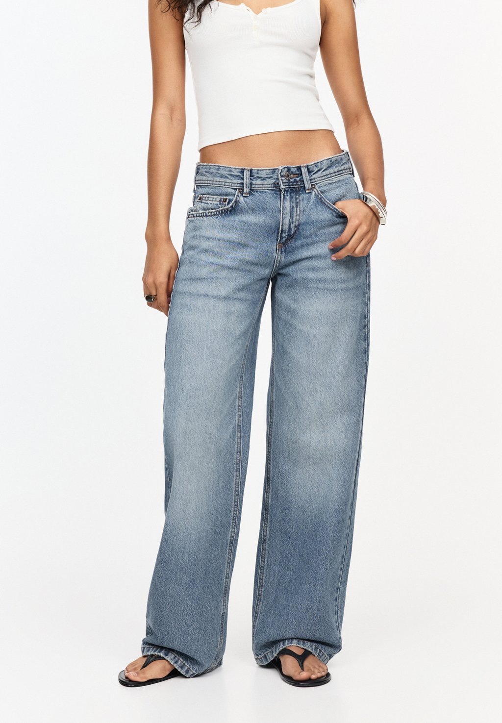 

Джинсы прямого кроя PULL&BEAR, цвет Blue Denim
