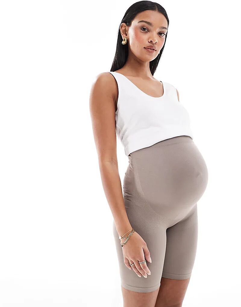 

Mamalicious Maternity бесшовные шорты серо-коричневого цвета Mama.licious