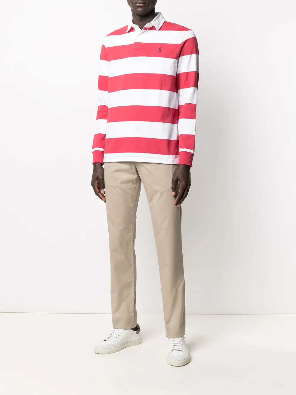 Брюки прямого кроя с нашивкой-логотипом POLO RALPH LAUREN, нейтральный — фото 2